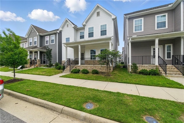 1506 Waltham Ln, Newport News, VA 23608 - multi unit property with covered porch and a front yard