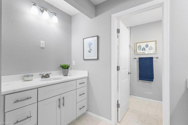 31 Bank St, Windsor, VA 23487 - bathroom with a textured wall and vanity