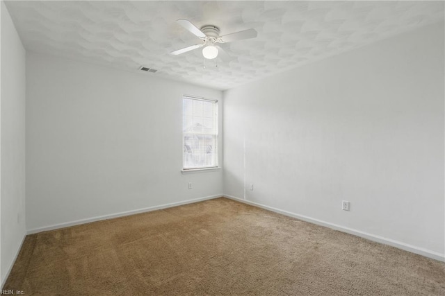 3494 Prices Fork Blvd, Suffolk, VA 23435 - empty room with a ceiling fan, carpet floors, and a textured ceiling