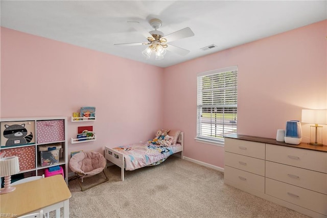 15110 Ashby Way, Carrollton, VA 23314 - bedroom with light carpet and a ceiling fan