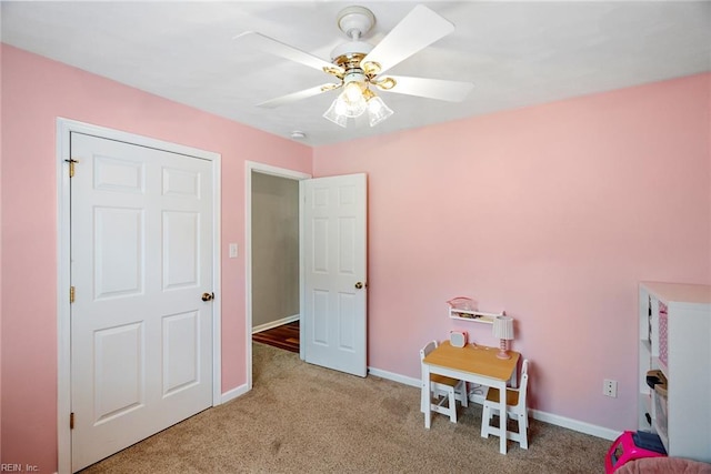 15110 Ashby Way, Carrollton, VA 23314 - rec room with carpet and a ceiling fan