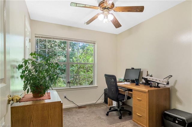 164 Corwin Cir, Hampton, VA 23666 - office space with light colored carpet and ceiling fan