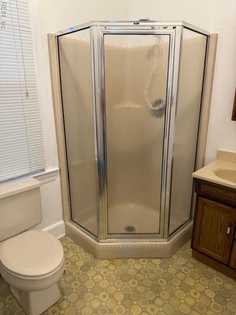 126 E Virginia Ave, Hampton, VA 23663 - bathroom with vanity and a shower stall