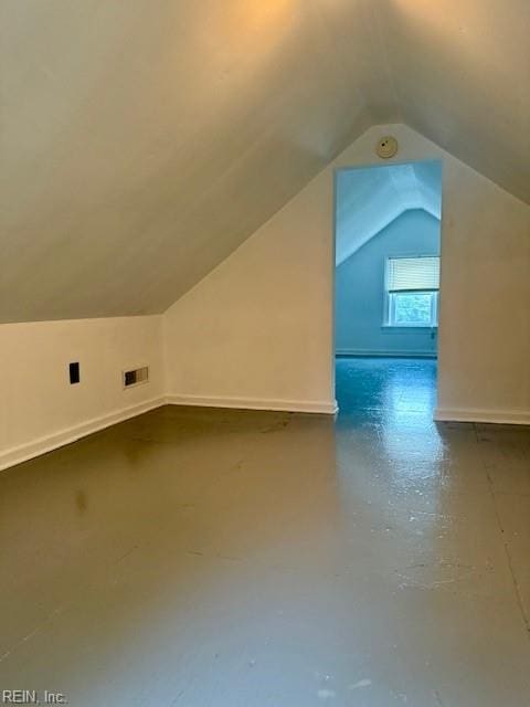 126 E Virginia Ave, Hampton, VA 23663 - bonus room with vaulted ceiling and concrete flooring