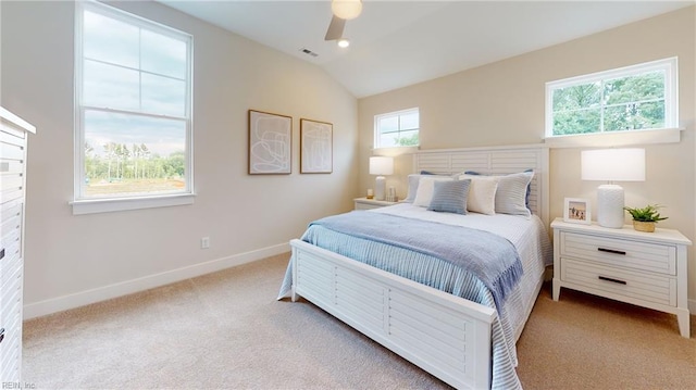 903 Jennings Ln, Chesapeake, VA 23322 - carpeted bedroom with lofted ceiling and ceiling fan