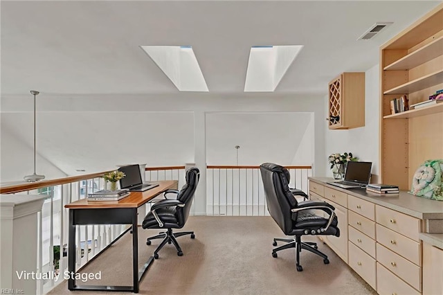 1010 Legends Way, Suffolk, VA 23435 - office area featuring a skylight and light carpet