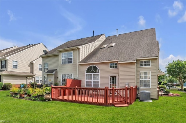 1010 Legends Way, Suffolk, VA 23435 - back of house featuring a wooden deck, a yard, and a shingled roof