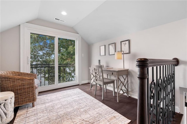 1845 N Alanton Dr, Virginia Beach, VA 23454 - office space featuring vaulted ceiling and wood finished floors