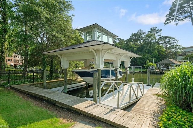 1845 N Alanton Dr, Virginia Beach, VA 23454 - dock featuring boat lift and a water view