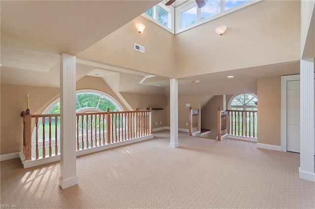 1845 N Alanton Dr, Virginia Beach, VA 23454 - interior space with carpet, plenty of natural light, and a ceiling fan