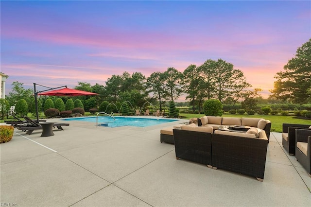 2716 Nestlebrook Trl, Virginia Beach, VA 23456 - swimming pool featuring an outdoor living space and a patio area