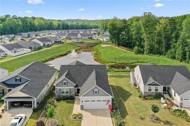 6957 Healy Ave, Gloucester, VA 23061 - aerial perspective of suburban area with a large body of water