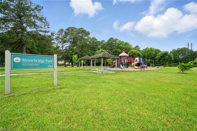 2116 Bloomsbury Ln, Virginia Beach, VA 23454 - view of property's community featuring a yard and a gazebo