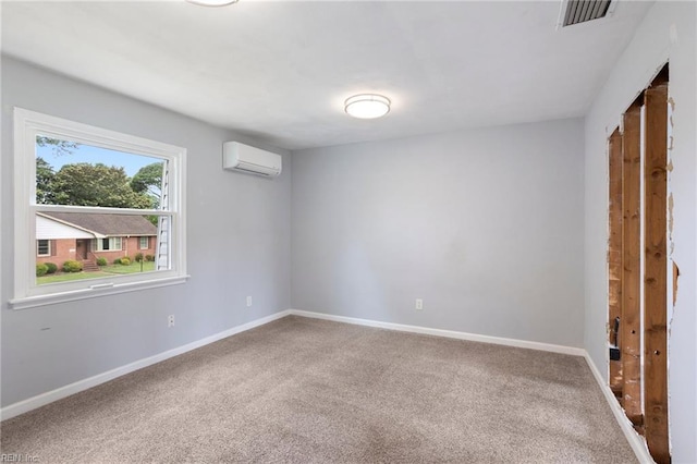 7600 Bridgette Ln, Norfolk, VA 23518 - unfurnished room with carpet and a wall mounted air conditioner