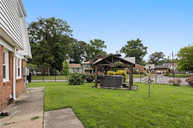 7600 Bridgette Ln, Norfolk, VA 23518 - view of yard with a hot tub and a gazebo
