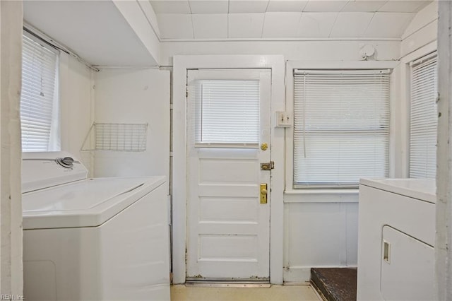 5004 Powhatan Ave, Norfolk, VA 23508 - laundry area with washing machine and dryer and healthy amount of natural light