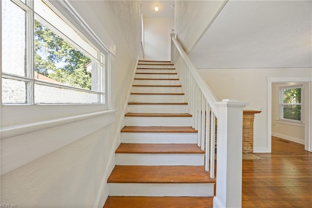 5004 Powhatan Ave, Norfolk, VA 23508 - staircase with wood finished floors and baseboards