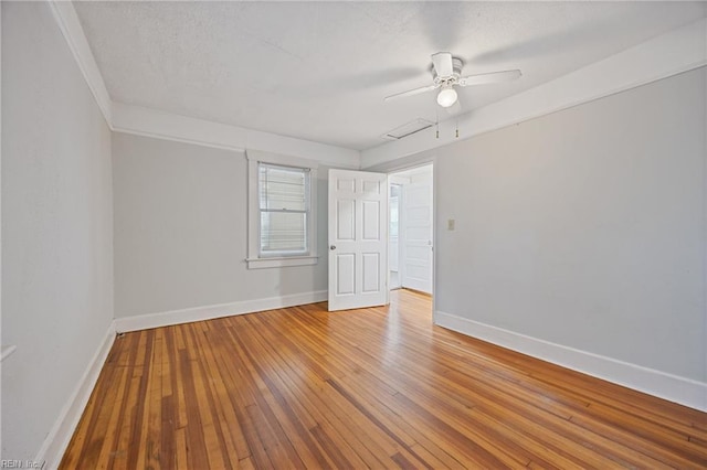 5004 Powhatan Ave, Norfolk, VA 23508 - empty room with hardwood / wood-style floors, a textured ceiling, and ceiling fan