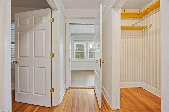 5004 Powhatan Ave, Norfolk, VA 23508 - corridor with wood finished floors and baseboards