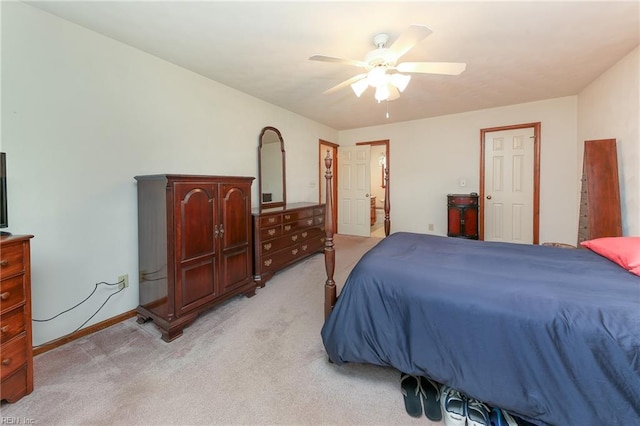 1757 Mill Landing Rd, Virginia Beach, VA 23457 - bedroom with light carpet and a ceiling fan
