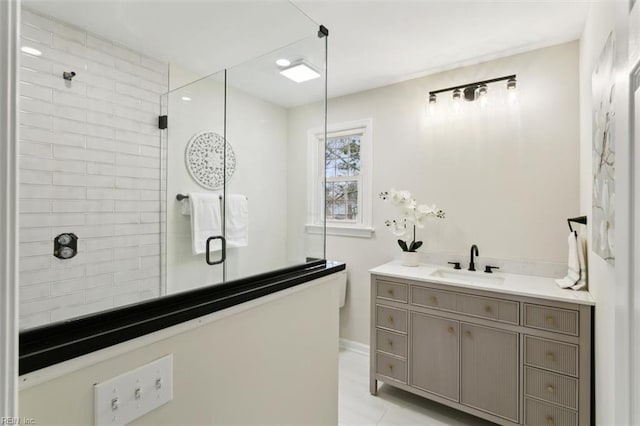 20 Westover Dr, Poquoson, VA 23662 - bathroom with a tile shower and vanity