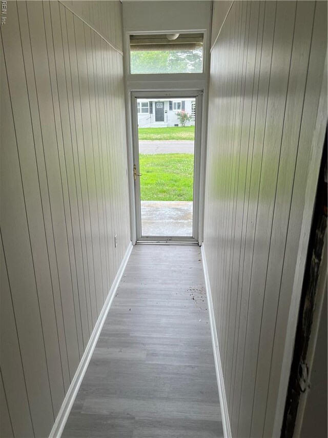 2453 Malden Ave, Norfolk, VA 23518 - hallway featuring wooden walls and wood finished floors