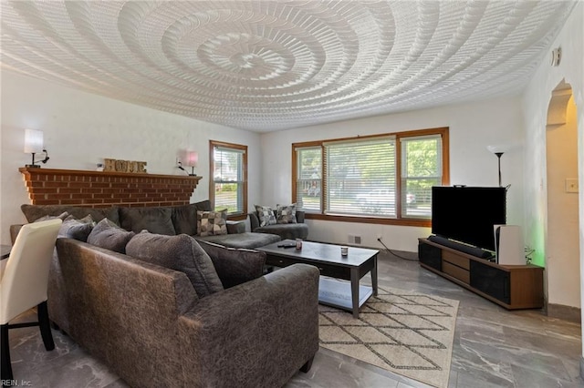 2220 Rodgers St, Chesapeake, VA 23324 - living area with marble finish floors and baseboards
