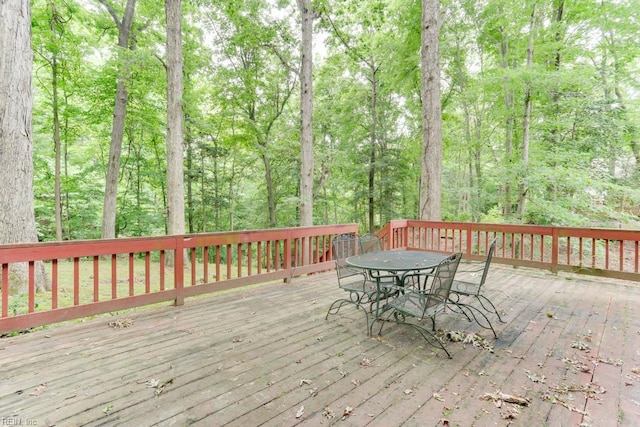 205 Haradd Ln, Williamsburg, VA 23188 - wooden terrace featuring outdoor dining space