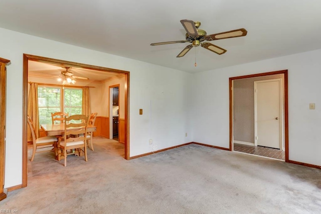 205 Haradd Ln, Williamsburg, VA 23188 - dining area featuring a ceiling fan and light colored carpet