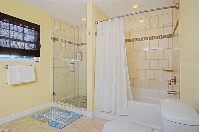 3109 Pleasant Ave, Norfolk, VA 23518 - bathroom featuring tile patterned flooring, shower / bathtub combination with curtain, and recessed lighting