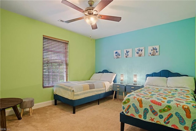 3109 Pleasant Ave, Norfolk, VA 23518 - bedroom with light carpet and ceiling fan
