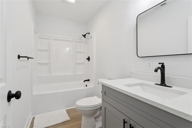 13067 Poor House Rd, Windsor, VA 23487 - full bath with vanity, wood finished floors, and shower / tub combination