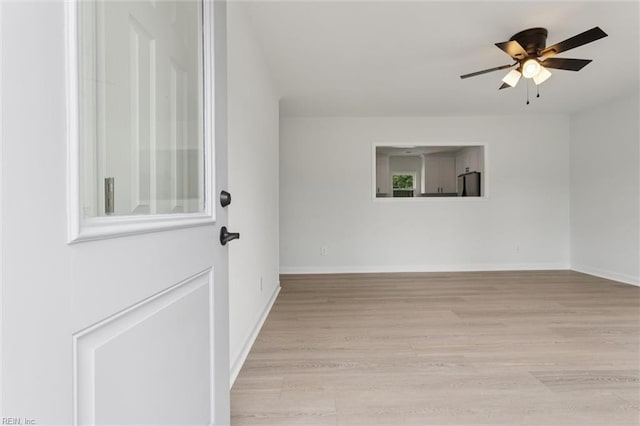 13067 Poor House Rd, Windsor, VA 23487 - spare room featuring a ceiling fan and light wood-type flooring