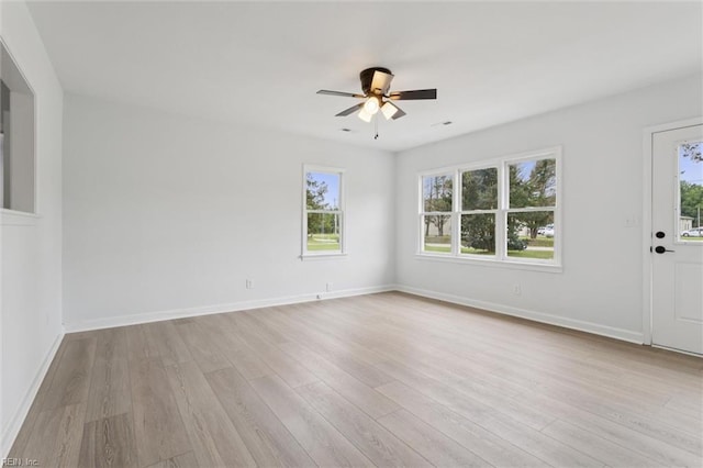 13067 Poor House Rd, Windsor, VA 23487 - unfurnished room with a ceiling fan and light wood finished floors