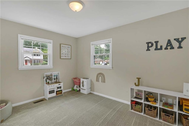 845 Cascade Dr, Newport News, VA 23608 - rec room with baseboards and carpet flooring