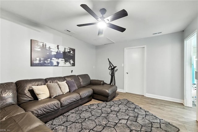 22 Greenwell Dr, Hampton, VA 23666 - living room with wood finished floors and a ceiling fan