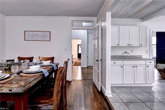826 Lee St, West Point, VA 23181 - dining room with ornamental molding and dark wood finished floors