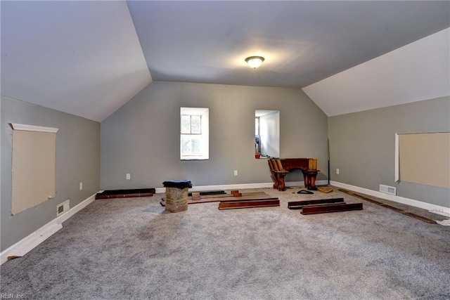 826 Lee St, West Point, VA 23181 - additional living space with vaulted ceiling and carpet flooring