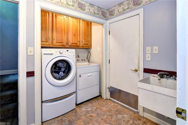 308 Royal Grant Dr, Williamsburg, VA 23185 - washroom featuring cabinet space and washing machine and clothes dryer