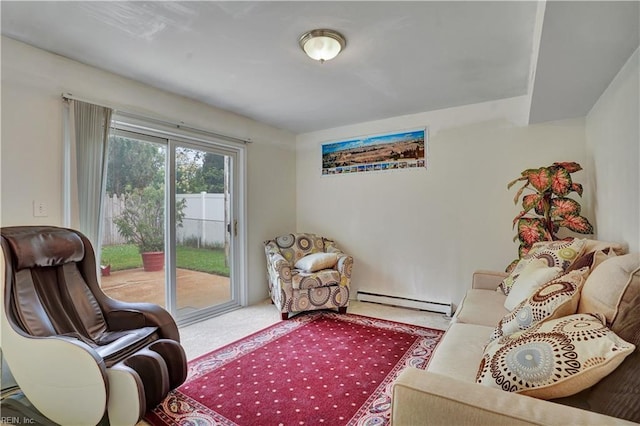 713 Bishop Dr, Virginia Beach, VA 23455 - carpeted living area featuring baseboard heating