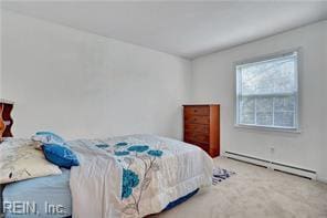 713 Bishop Dr, Virginia Beach, VA 23455 - carpeted bedroom featuring baseboard heating