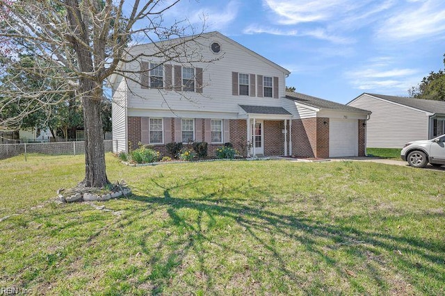713 Bishop Dr, Virginia Beach, VA 23455 - view of front of property featuring brick siding, a garage, and driveway