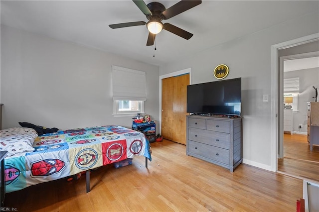 2440 Sir Lance Dr, Chesapeake, VA 23325 - bedroom with light wood-style flooring and ceiling fan