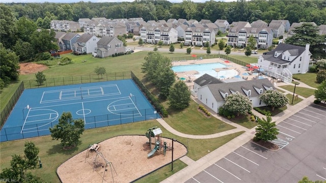 3468 Westham Ln, Toano, VA 23168 - aerial view of residential area with a pool area