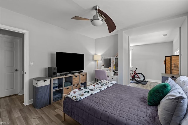 1312 Duncan Ln, Virginia Beach, VA 23455 - bedroom with wood finished floors and ceiling fan