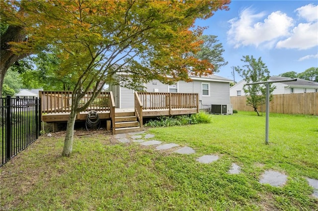 4400 Bart St, Portsmouth, VA 23707 - fenced backyard with a wooden deck