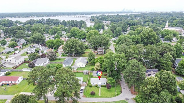 4400 Bart St, Portsmouth, VA 23707 - aerial view of property's location with a large body of water and nearby suburban area
