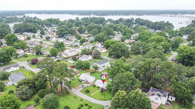 4400 Bart St, Portsmouth, VA 23707 - aerial view of property's location with a large body of water and nearby suburban area