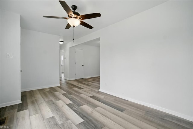 4400 Bart St, Portsmouth, VA 23707 - spare room with a ceiling fan and wood finished floors