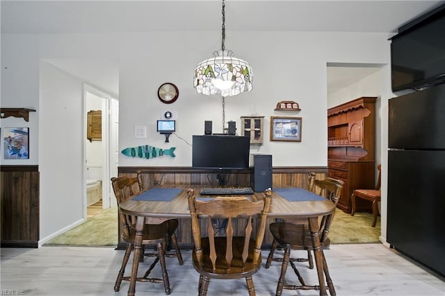 1733 Olde Buckingham Rd, Hampton, VA 23669 - dining space featuring a chandelier and light wood-style flooring